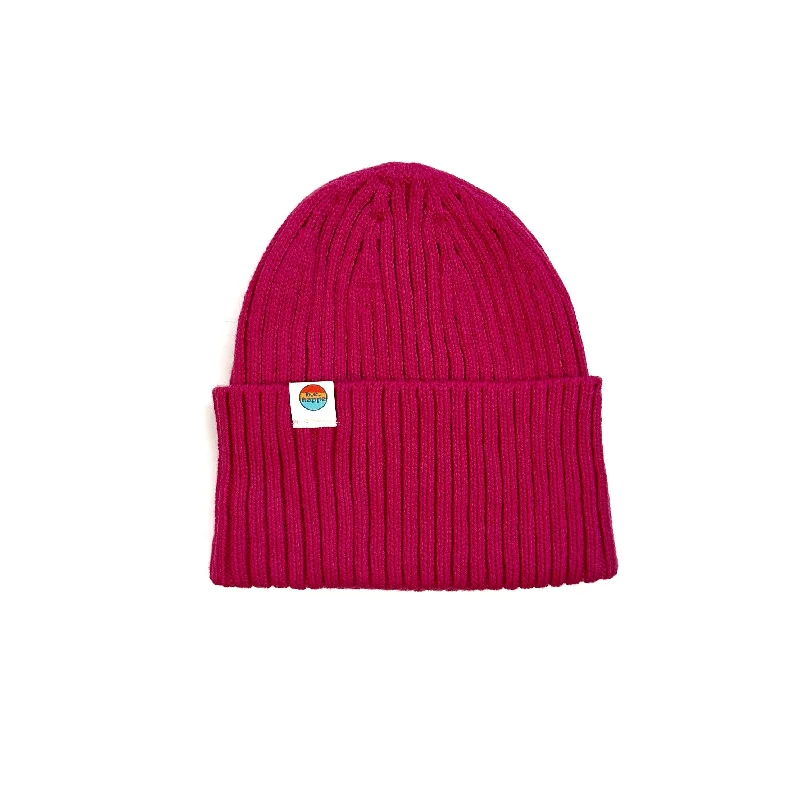 beanies for chilly mornings and evenings-  Wholesale Ribbed Knit Beanie | Bright Pink