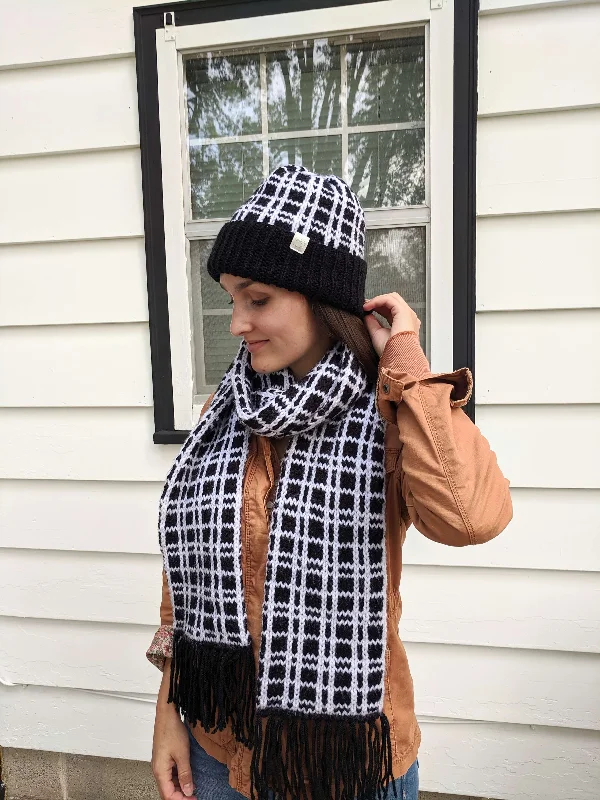 beanies with thermal protection-  Knit Kit  - Tartan Plaid Beanie Lite & Tartan Plaid Scarf