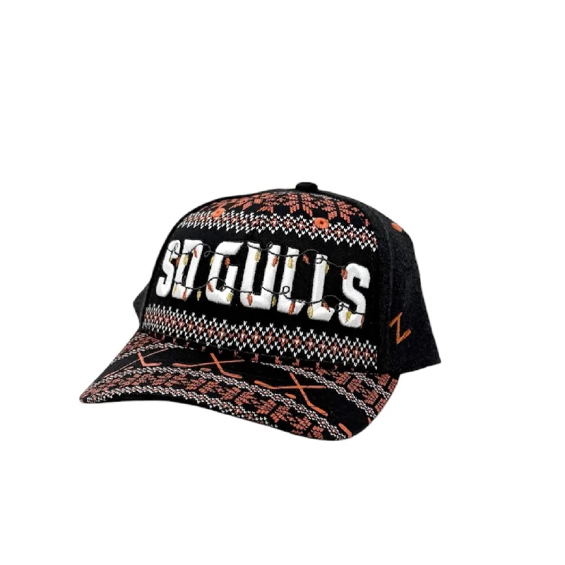 beanies with ear flaps-  San Diego Gulls Holiday Snapback Hat