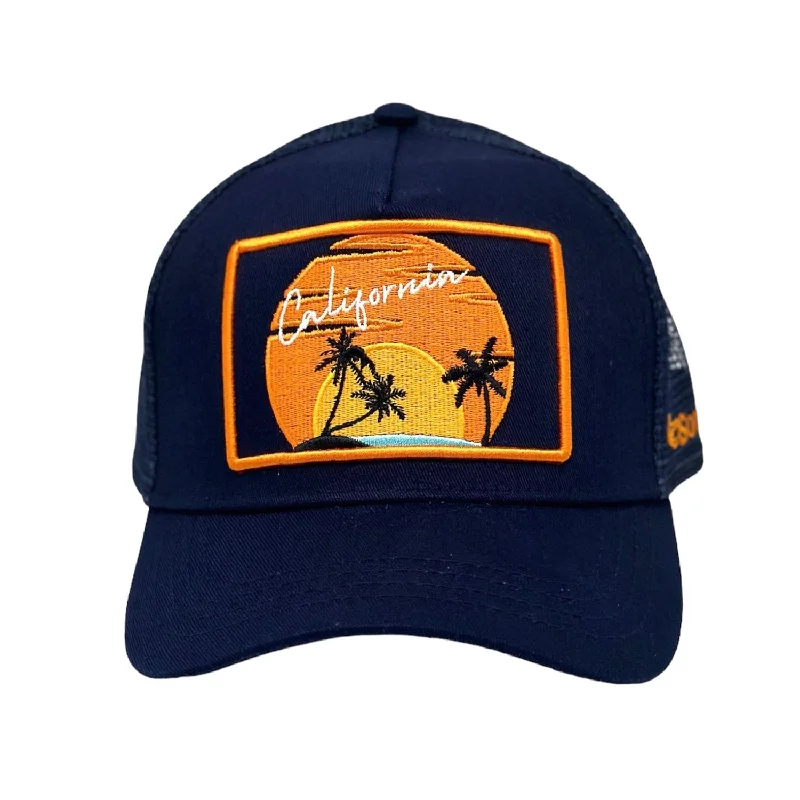 beanies for keeping cozy in winter-  California Sun Trucker - Navy