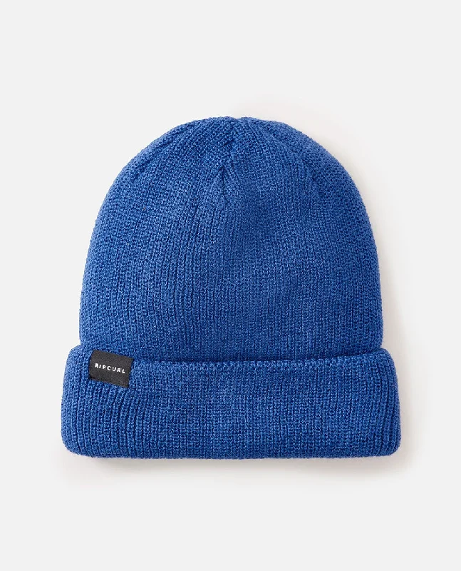 beanies with thick knit-  Rip Curl Impact Reg Beanie-Spray Blue