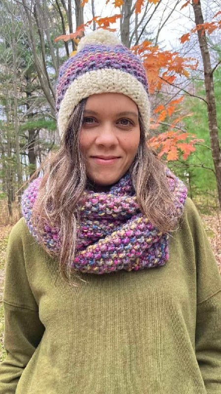 beanies for family gatherings-  Knit Kit - Jackie Beanie & Cowl