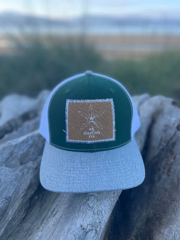 beanies for snowboarding-  Marine / Heather Grey / White AK Starfish Co. Patch Hat. $38.00