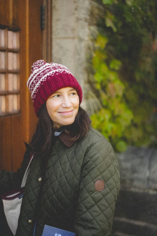 beanies for chilly mornings and evenings-  Fair Isle Hat (Knit)