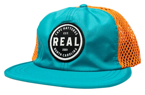 beanies with bold colors-  REAL Coaches Hat-Teal/Orange