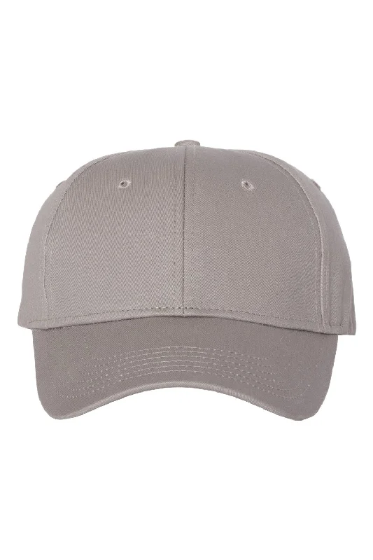 Men's hats for stylish autumn wear-mens hats trendy winter looks-Valucap Mens Chino Adjustable Hat - Grey