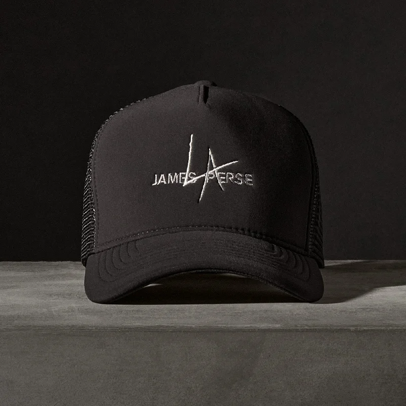 beanies for outdoor adventures-  JP x LA Trucker Hat - Black