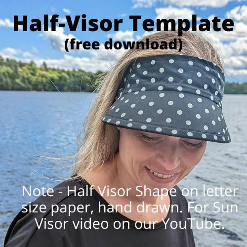 beanies for snowy mountain hikes-  Sun Visor pattern for YouTube Sun Visor Headband video, visor only