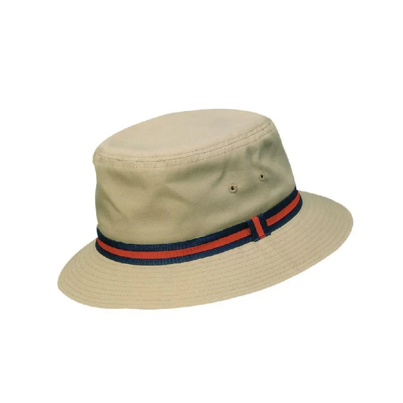 Bucket hats for ultimate style in the summer heat-Dorfman Weather Man Water Repellent Poplin Bucket Hat