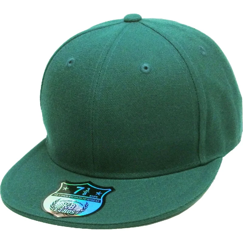 Baseball caps with a streetwear vibe-Hunter Green - Structured and Fitted Baseball Cap