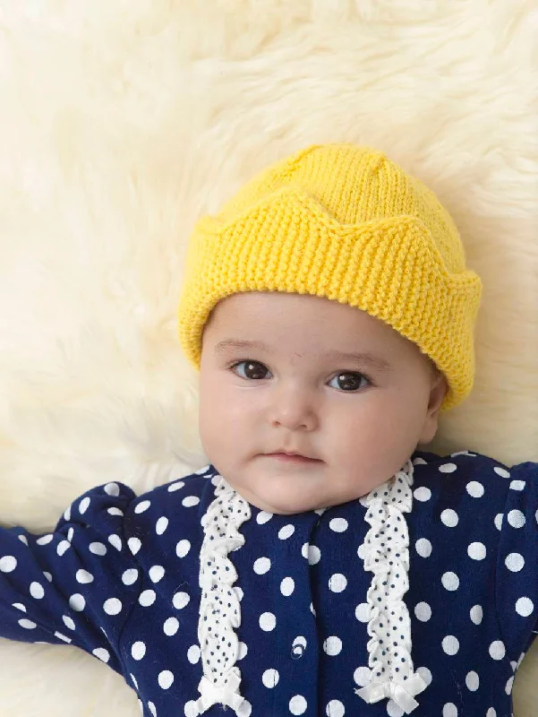 beanies for beach trips-  Baby Crown Hat Pattern (Knit) - Version 1