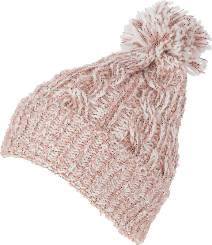 beanies for keeping cozy in winter-  Sakkas Greer Unisex Heathered Textured Knit Pom Pom Beanie Hat