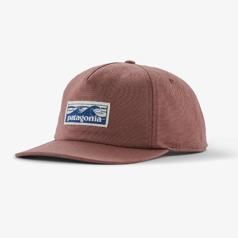 beanies with adjustable fit-  Patagonia Boardshort Label Funfarer Hat-Dulse Mauve