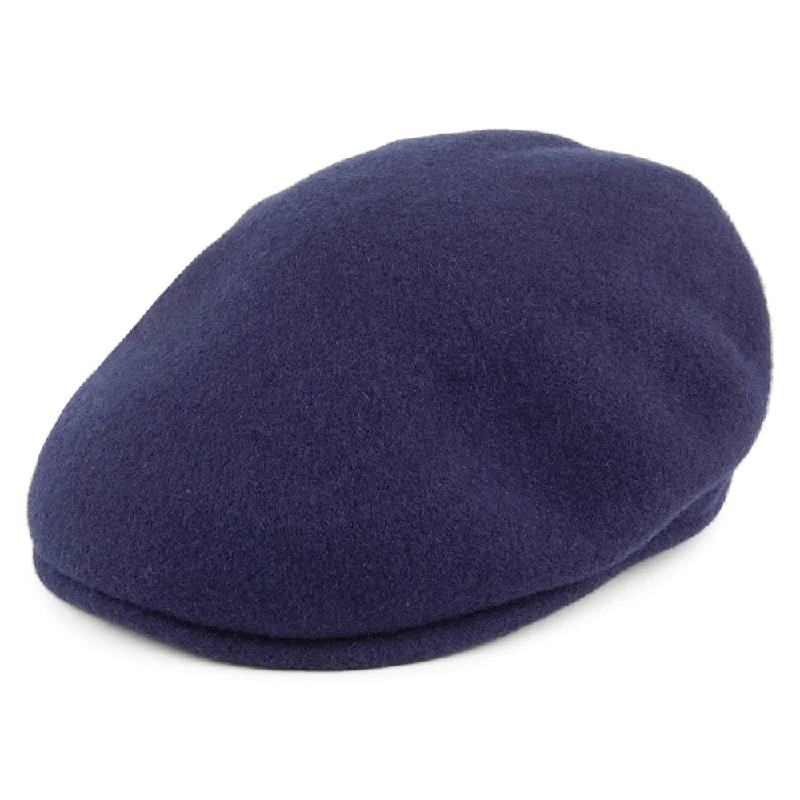 women's felt cloche hats for vintage style-Hats Classic Wool Flat Cap Navy Blue Wholesale Pack