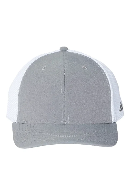 Men's hats for chic casual outfits-mens hats for trendy looks-Adidas Mens Sustainable Moisture Wicking Snapback Trucker Hat - Grey