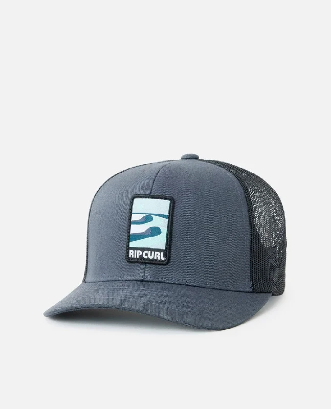 beanies for weekend trips-  Rip Curl Custom Curve Trucker Hat-Washed Black