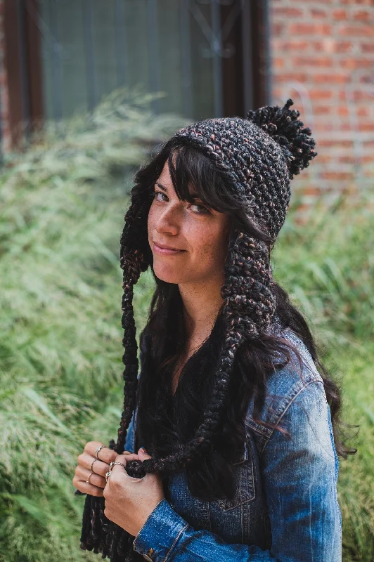 beanies for scenic winter walks-  Sycamore Earflap Hat (Crochet)