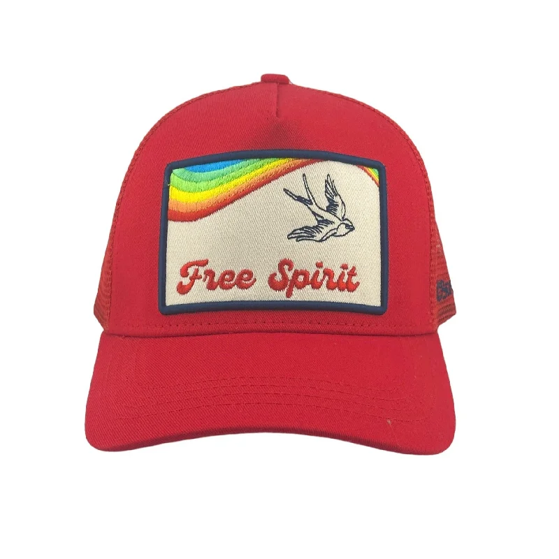 beanies with extra warmth-  Free Spirit Trucker - Red