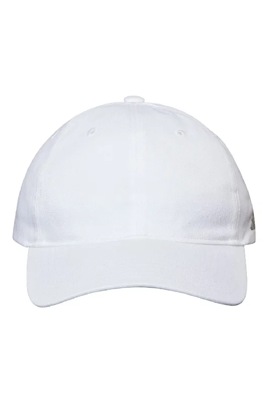 Men's hats for protection in extreme cold-mens hats versatile wear-Adidas Mens Sustainable Organic Relaxed Snapback Hat - White