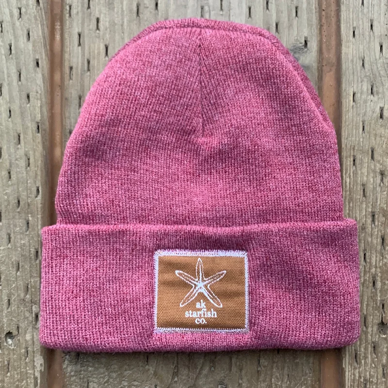 beanies with functional warmth-  Beach Rose AK Starfish Co. Patch Beanie $38.00