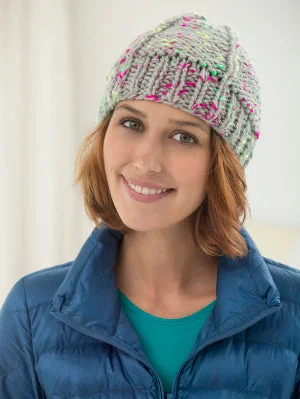 beanies with stylish prints-  Inside Out Ribbed Hat (Knit)