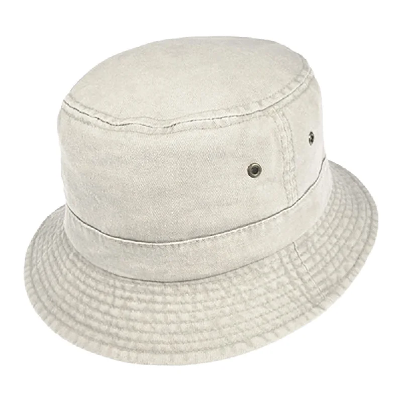 Bucket hats with trendy patterns for bold looks-Packable Cotton Bucket Hat - Putty - Wholesale Pack