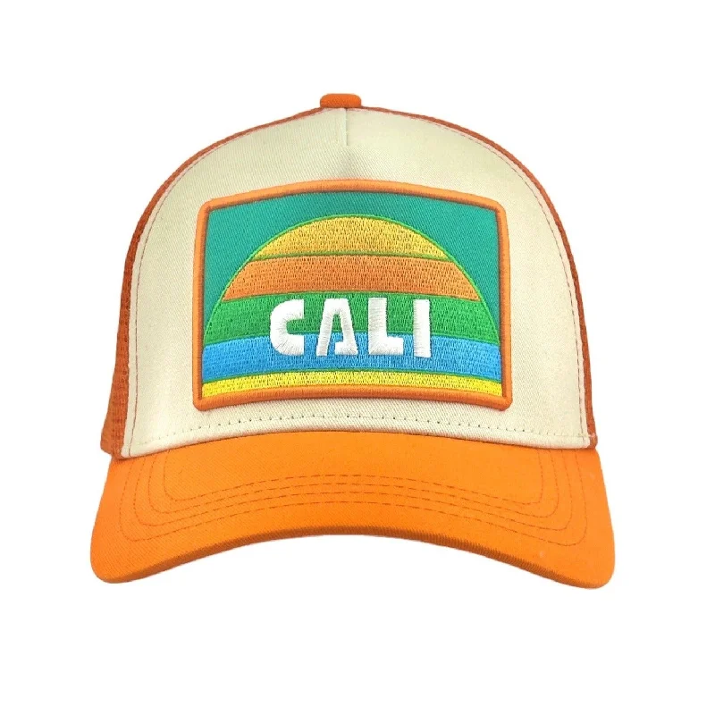 beanies with stylish features-  Cali Sunset Trucker - Orange