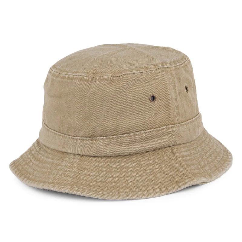 Bucket hats for a cozy winter escape-Packable Cotton Bucket Hat - Khaki