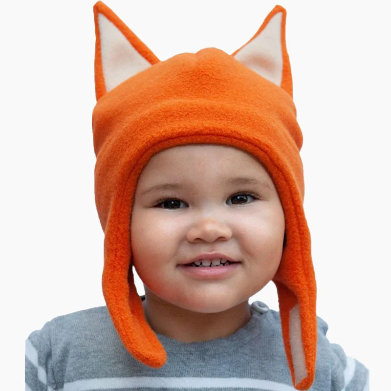 beanies for street style-  Fox Child Chin Wrap Hat - Polartec® Classic 200