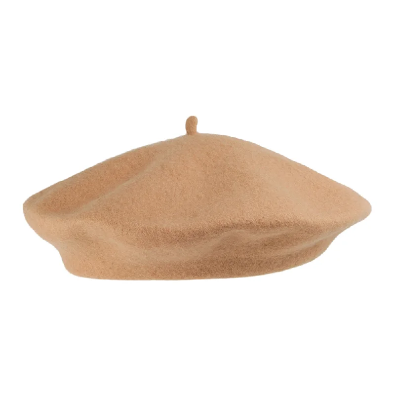 women's casual fedora hats for stylish protection-Wool Beret - Camel