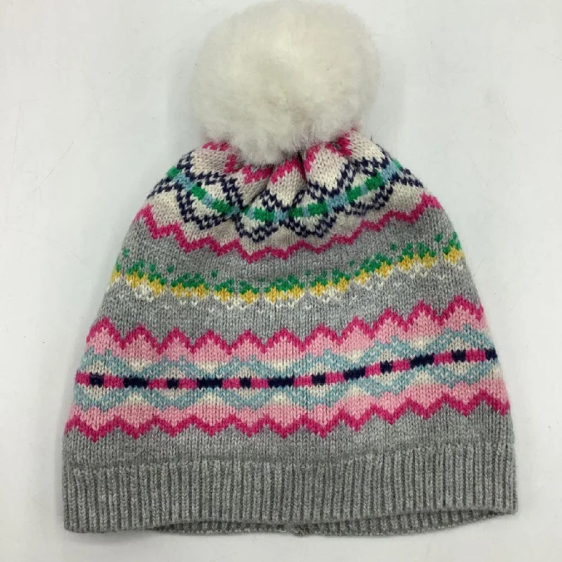 beanies with stylish prints-  Size 0-3m: Grey Pink Print Winter Hat