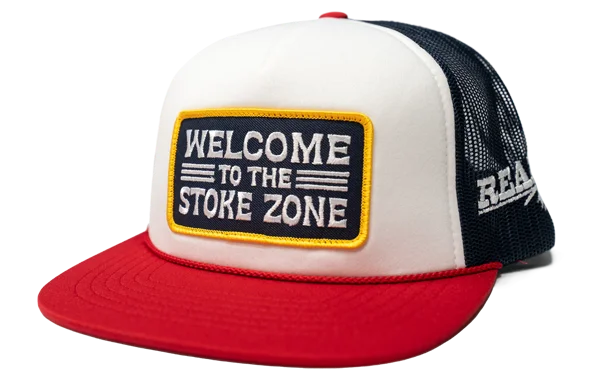 beanies for versatile wear-  REAL Stoke Zone Hat-White/Navy/Red