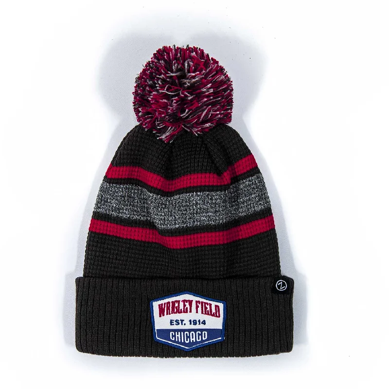 beanies for trendy looks-  Wrigley Field Blair Established 1914 Pom Knit Hat