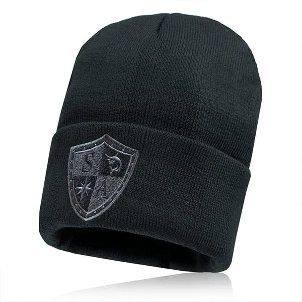 beanies for protecting from wind-  Classic Beanie | Black SA Shield PreOrder