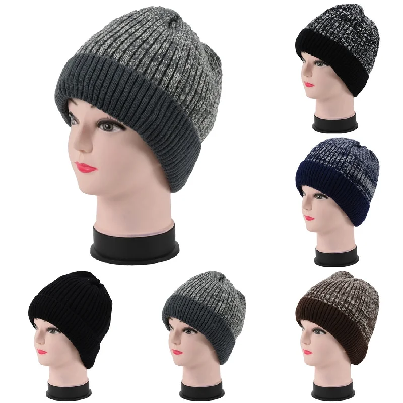 beanies for fall and winter-  Wholesale Winter Knit Beanie Hats With Fleece Lining H53101