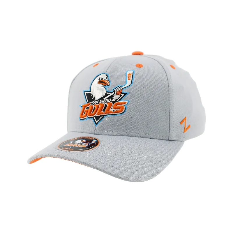 beanies for everyday wear-  San Diego Gulls Primary Grey Stretch Fit Hat