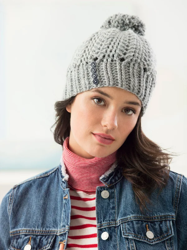 beanies with logos-  Herringbone Hat (Crochet)