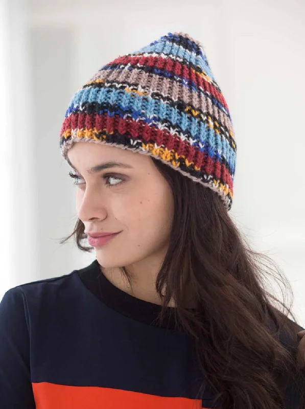 beanies with pompom for men-  Juno Hat Pattern (Knit)