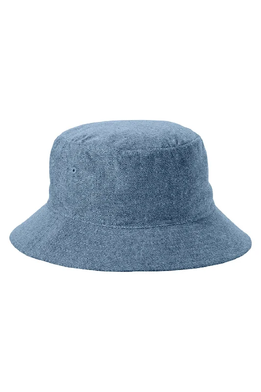 Bucket hats for cool summer evenings-Big Accessories Mens Crusher Bucket Hat - Indigo Denim Blue