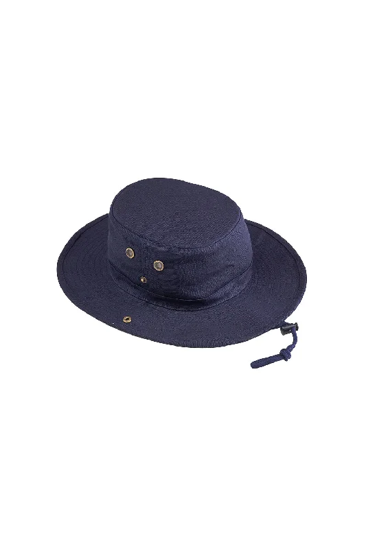 Bucket hats with funky colors for playful fashion-Big Accessories Mens Outlander Bucket Hat - Navy Blue