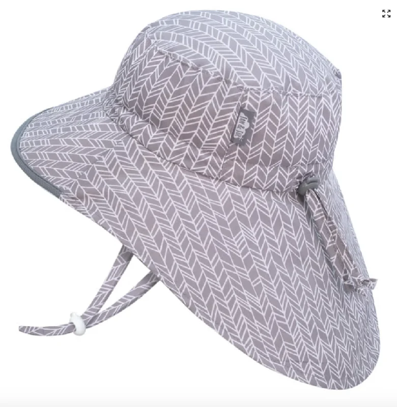 hand-knitted beanies-  Size S (0-6m): Jan & Jul Cotton Adventure Hat - Grey Herringbone