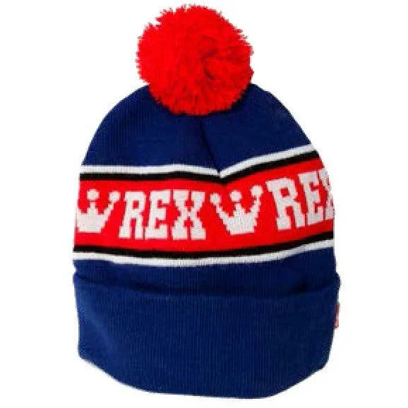 beanies for chilly weather-  Rex Racing Service Beanie Blue