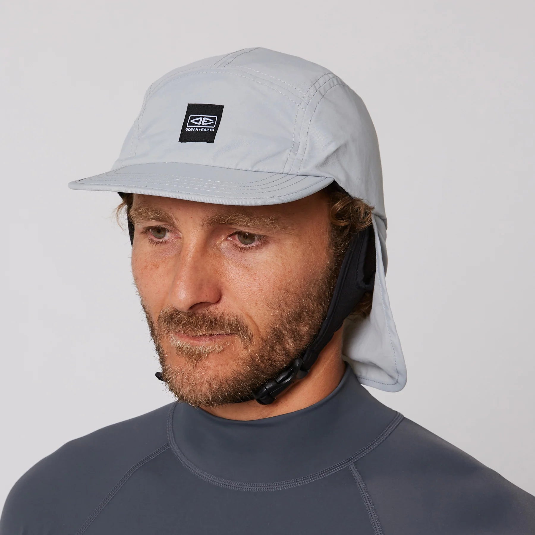 beanies for casual wear in winter-  O&E Indo 5 Panel Legionnaire Surf Hat - Grey