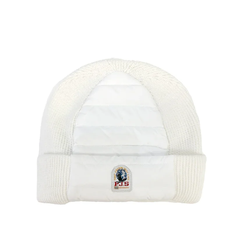 beanies with chic designs-  Puffer Hat Off White