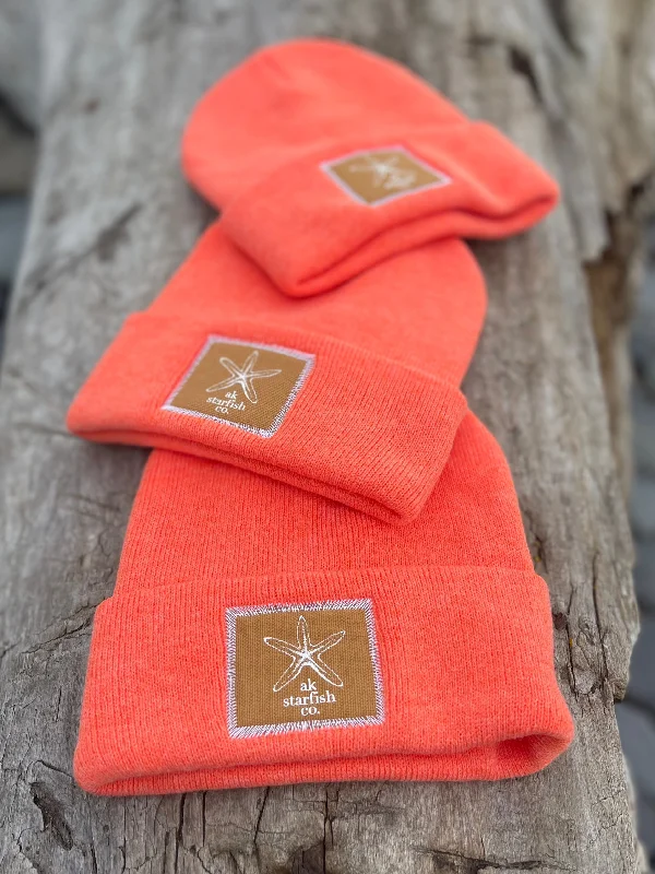 beanies for fall and winter-  Buoy AK Starfish Co. Patch Beanie $38.00