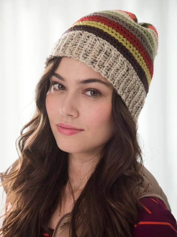 beanies for outdoor work-  Earthy Crocheted Hat Pattern