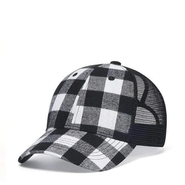 Men's Hip-hop Summer Plaid Baseball Cap