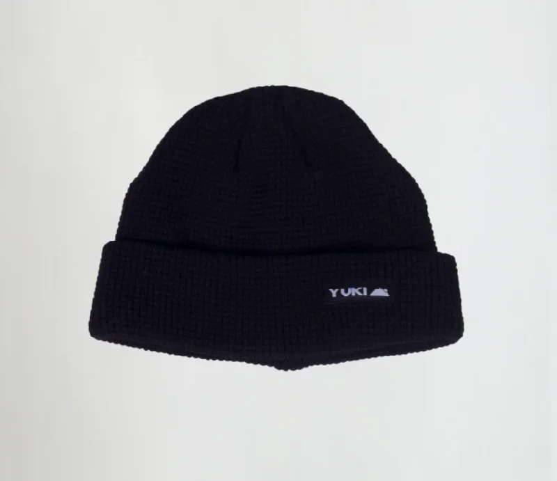 beanies for family gatherings-  Yuki Threads Waffle Beanie - Black