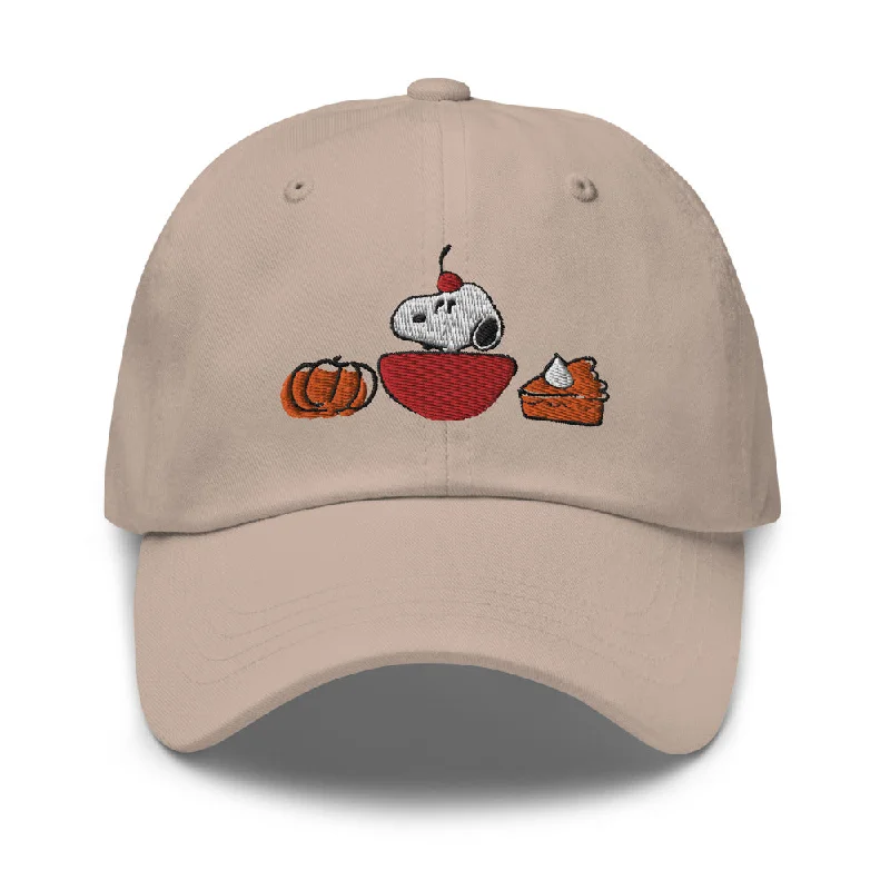 beanies for a cozy look-  Peanuts Snoopy Embroidered Dad Hat