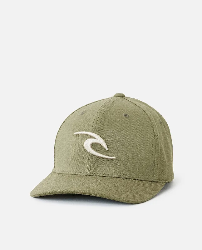 beanies for cold outdoor activities-  Rip Curl Tepan Flexfit Hat-Dusty Olive